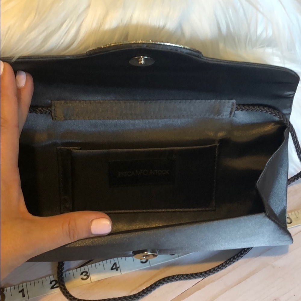 Jessica McClintock gray clutch/ purse - Picture 4 of 6